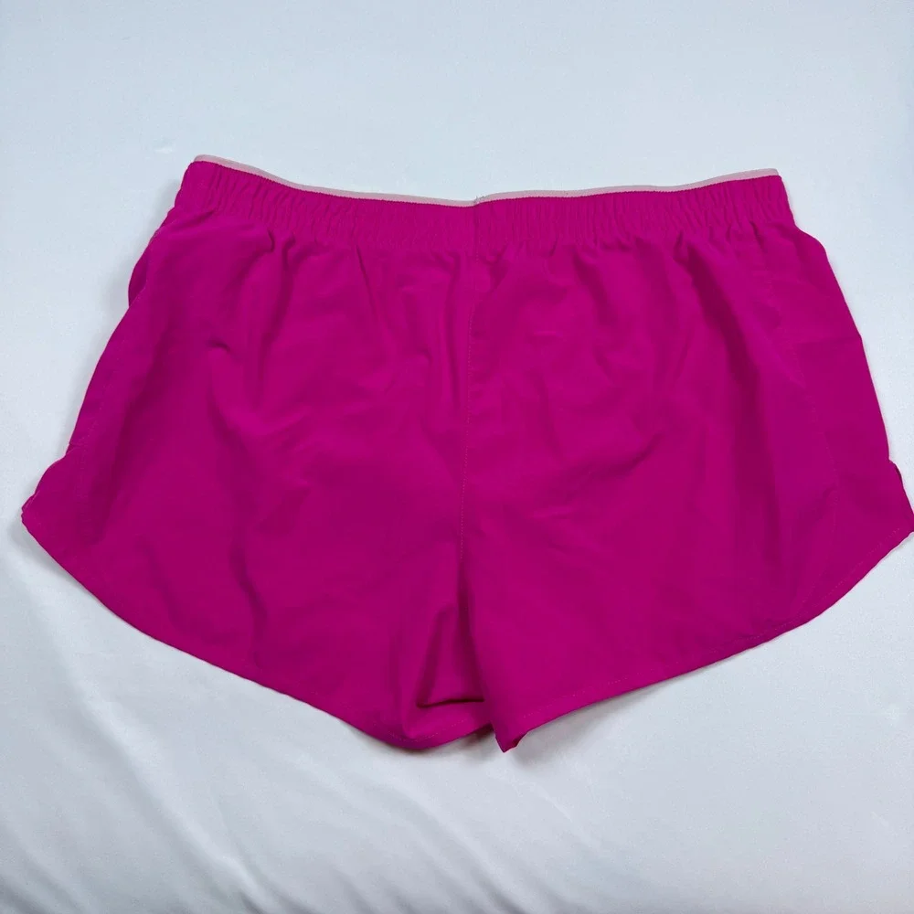 ASICS Running Shorts Womens XL Pink WA1SH2467 Athletic Lined Zipper Pocket